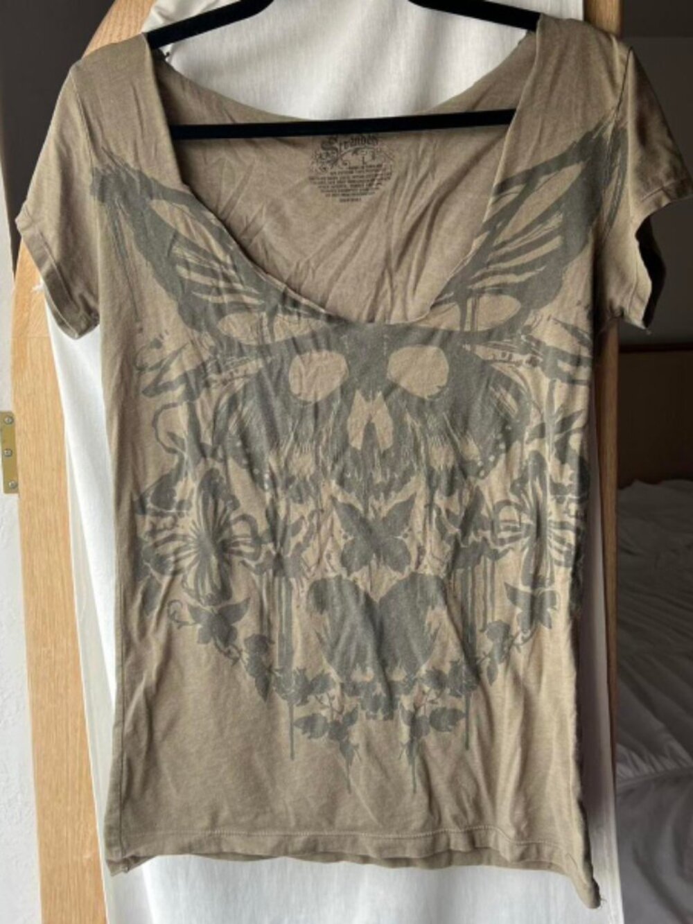 Skeleton Wings Printed T-shirt
